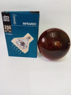 Normadia Kırmızı Infrared Isıtıcı Lamba 250W, Kümesler Için Mükemmel Isıtıcı Ampul