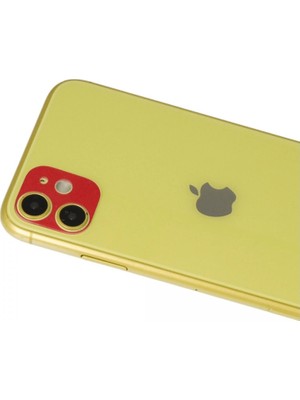 Buğz Iphone 11 Rainbow Kamera Lens Koruma Cam - Kırmızı