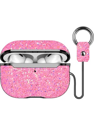 Mey İthalat Bfs  Airpods Pro 2 (2.nesil) Bright Simli Airpods Kapak - Pembe