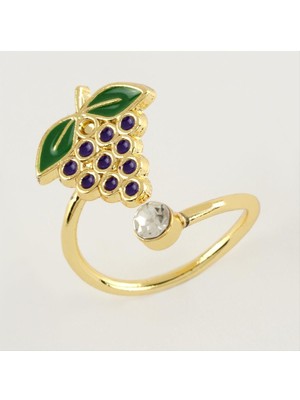 DS LLC Üzüm Mineli Taşlı Eklem Yüzük 1 Adet DLLSRSBJ34