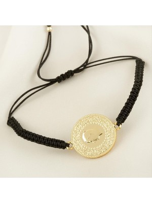 DS LLC Yarım Altın Örgülü Bileklik DLLSRSBJ34