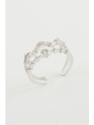 DS LLC Zikzak Zirkon Taşlı Yüzük DLLSRSBJ34