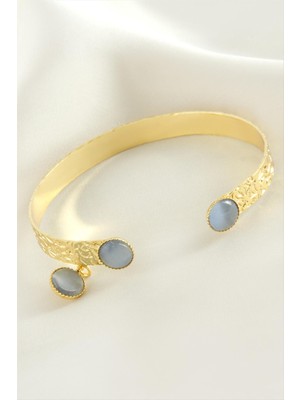 DS LLC Sallantılı Cam Taşlı Kelepçe Bileklik DLLSRSBJ34