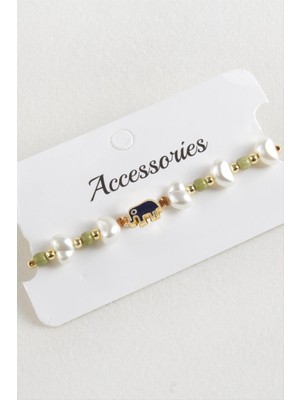 DS LLC Fil Boncuk Inci Makrome Ip Bileklik DLLSRSBJ34