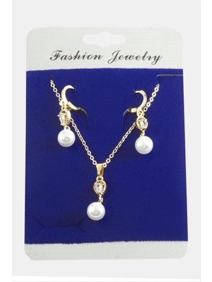 DS LLC Damla Inci Zirkon Taşlı Set Kolye DLLSRSBJ34