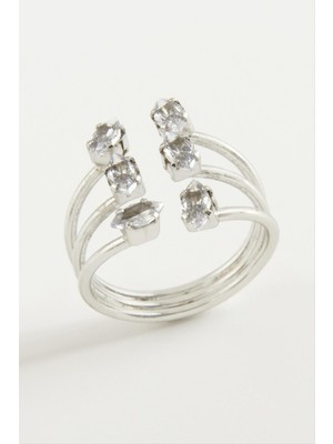 DS LLC Oval Zirkon Taşlı Yüzük DLLSRSBJ34