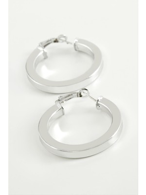 DS LLC Ezme Halka Küpe 3 cm DLLSRSBJ34