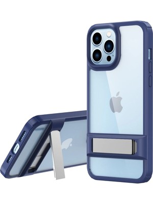 Mey İthalat Bfs  iPhone 13 Pro Kılıf Rolet Stand Kapak - Lacivert