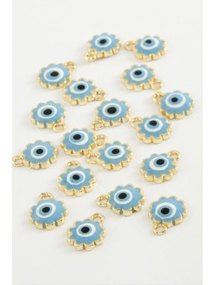 DS LLC Çiçek Nazar Tek Kulplu Mineli Bileklik ve Kolye Ucu Aparatı 1 Adet DLLSRSBJ34