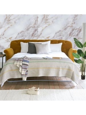 DS LLC Ieg ™ Mermer Desenli Masa Tezgah Mutfak Su Geçirmez Yapışkanlı Folyo Sticker Sarı 5x0,6m Dsll