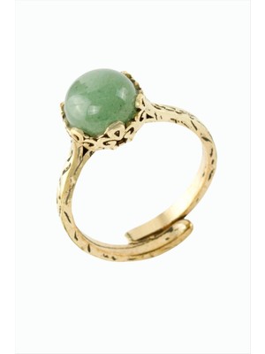 DS LLC Yuvarlak Doğaltaşlı Otantik Yüzük DLLSRSBJ34