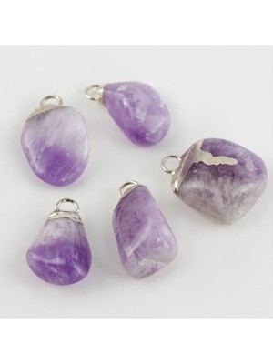 DS LLC Amatist Doğaltaş Kolye Ucu DLLSRSBJ34