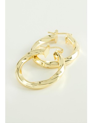 DS LLC Burgulu Halka Küpe 3 cm DLLSRSBJ34