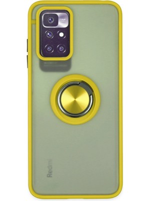 Mey İthalat Bfs  Xiaomi Redmi 10 2022 Kılıf Montreal Yüzüklü Silikon Kapak - Sarı