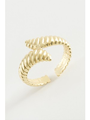 DS LLC Çizgili Metal Yüzük DLLSRSBJ34