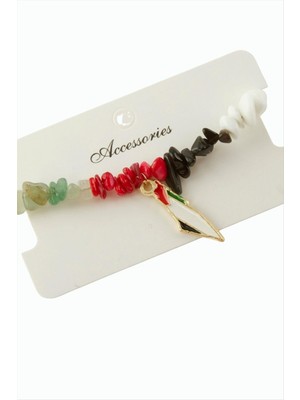 DS LLC Filistin Kırık Doğaltaş Bileklik DLLSRSBJ34