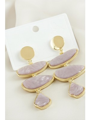 DS LLC Amatist Taşlı Metal Küpe DLLSRSBJ34