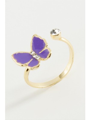 DS LLC Kelebek Taşlı Mineli Yüzük Küçük DLLSRSBJ34