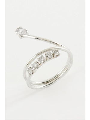 DS LLC Yılan Zirkon Taşlı Yüzük DLLSRSBJ34