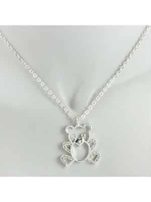 DS LLC Ayıcık Zirkon Taşlı Trend Kolye DLLSRSBJ34