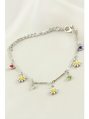 DS LLC Papatya Taşlı Mineli Bileklik DLLSRSBJ34