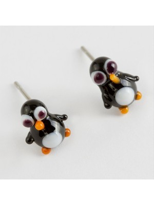 DS LLC Penguen Cam Küpe DLLSRSBJ34