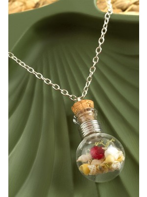 DS LLC Mantar Tıpalı Fanus Canlı Kolye DLLSRSBJ34