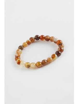 DS LLC Çocuk Akik Doğaltaş Bileklik 6 mm DLLSRSBJ34