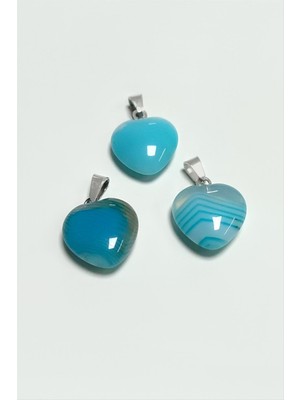 DS LLC Akik Kalpli Doğaltaş Kolye Ucu Küçük 1,5 cm DLLSRSBJ34