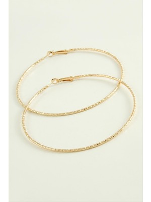 DS LLC Zikzak Burgulu Metal Halka Küpe 8-9-10 cm DLLSRSBJ34