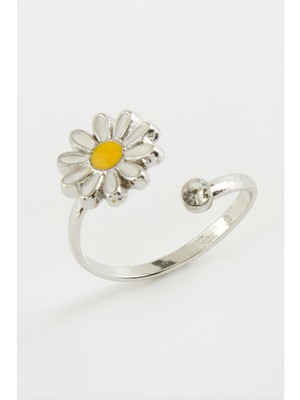 DS LLC Papatya Mineli Taşlı Yüzük DLLSRSBJ34