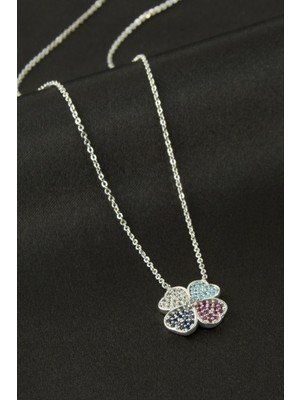 DS LLC Yonca Zirkon Taşlı Kolye DLLSRSBJ34