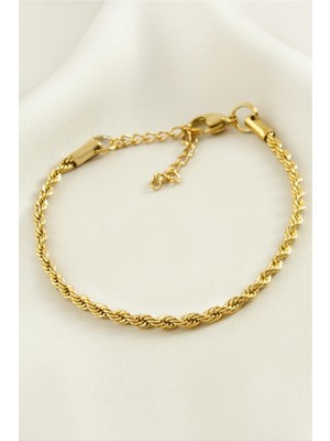 DS LLC Burgulu Çelik Bileklik DLLSRSBJ34