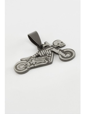 DS LLC Motor Kuru Kafa Çelik Kolye Ucu 3 cm DLLSRSBJ34