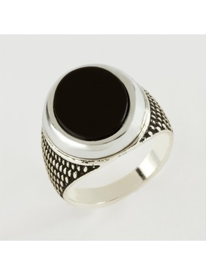 DS LLC Yuvarlak Metal Erkek Yüzük DLLSRSBJ34