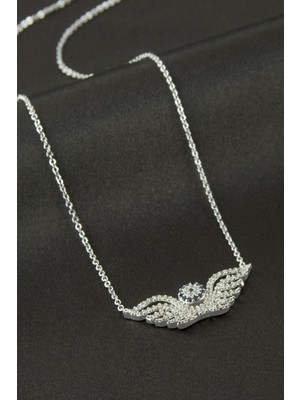 DS LLC Kanat Nazar Zirkon Taşlı Kolye DLLSRSBJ34