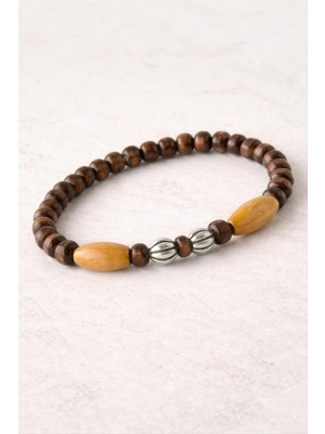 DS LLC Oval Bambu Ahşap Bileklik 6 mm DLLSRSBJ34