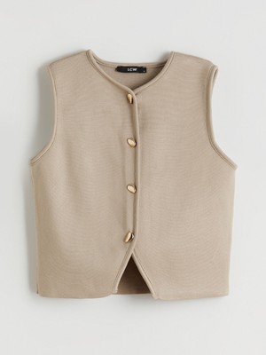 Lc Waikiki Yeni Sezon Bisiklet Yaka Kadın Triko Yelek