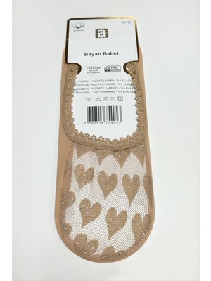 DS LLC Kalp Dantel Babet Çorap DLLSRSBJ34