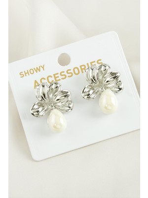 DS LLC Çiçek Damla Trend Inci Küpe DLLSRSBJ34