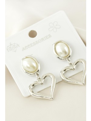 DS LLC Kalp Metal Inci Küpe DLLSRSBJ34