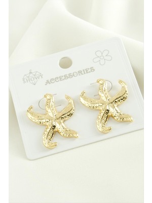 DS LLC Deniz Yıldızı Trend Metal Küpe DLLSRSBJ34