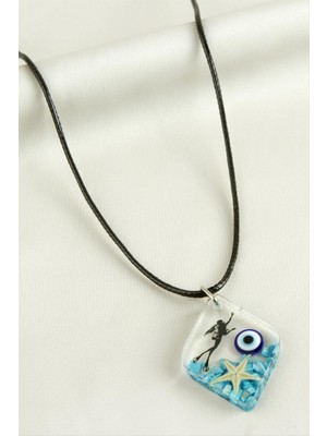 DS LLC Deniz Yıldızı Beşgen Epoksi Kolye DLLSRSBJ34