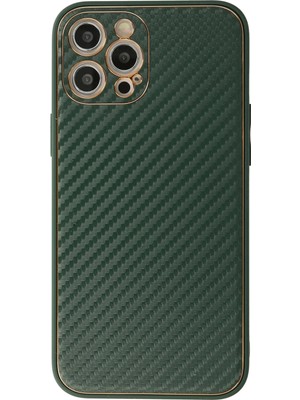 Mey İthalat Bfs  iPhone 12 Pro Max Kılıf Coco Karbon Silikon - Yeşil