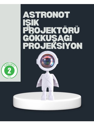 DS LLC Ieg ™ Astronot Tasarımlı Gün Batımı Efektli Şarjlı LED Lamba DSLLCRS-IEGK34