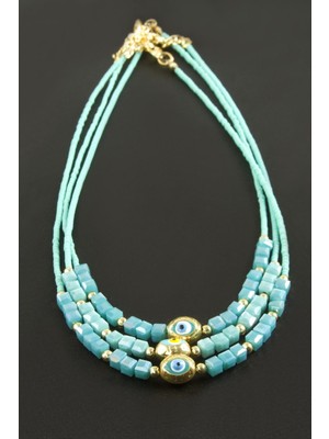 DS LLC Karışık Figürlü Miyoki Boncuk Küp Kristal Kolye 1 Adet DLLSRSBJ34