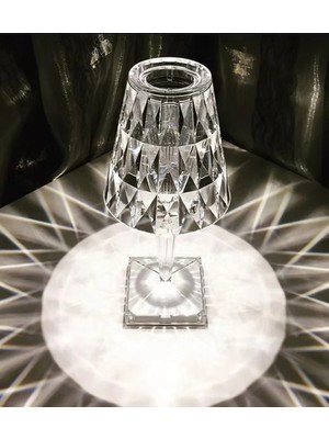 DS LLC Ieg ™ Kristal Abajur LED Kumandalı ve Dokunmatik Masa Lambası DSLLCRS-IEGK34