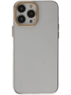 Mey İthalat Bfs  iPhone 13 Pro Kılıf Anka Pc Sert Metal Kapak - Şeffaf