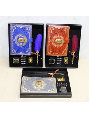 DS LLC Ieg™ Şifreli Deri Defter ve Divit Hokka Seti  DCLLS-RSTK345