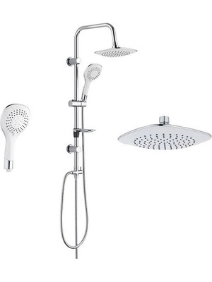 DS LLC Ieg ™ 5+1 Fonksiyonlu Duş Robotu Tepe Duş Seti Duş Başlığı Sistemi Seti Yağmurlama Duş Ro